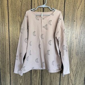 Rylee + Cru Light Pink Long Sleeve with Moon Design
